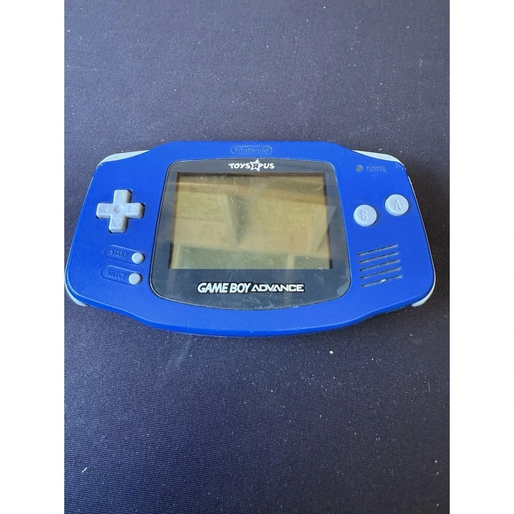 Nintendo Game Boy Advance Blue Toys R Us Edition Powers On Mario Kart Game